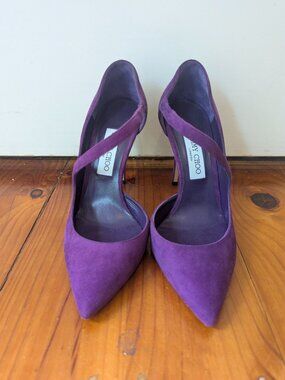 Jimmy Choo Purple Suede Heels